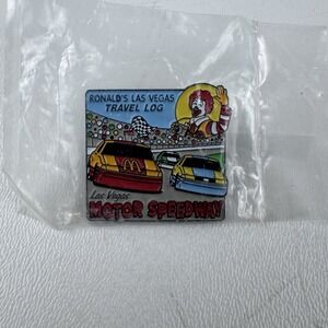 Vintage McDonald's Ronald's Las Vegas Travel Log Motor Speedway Enamel Pin